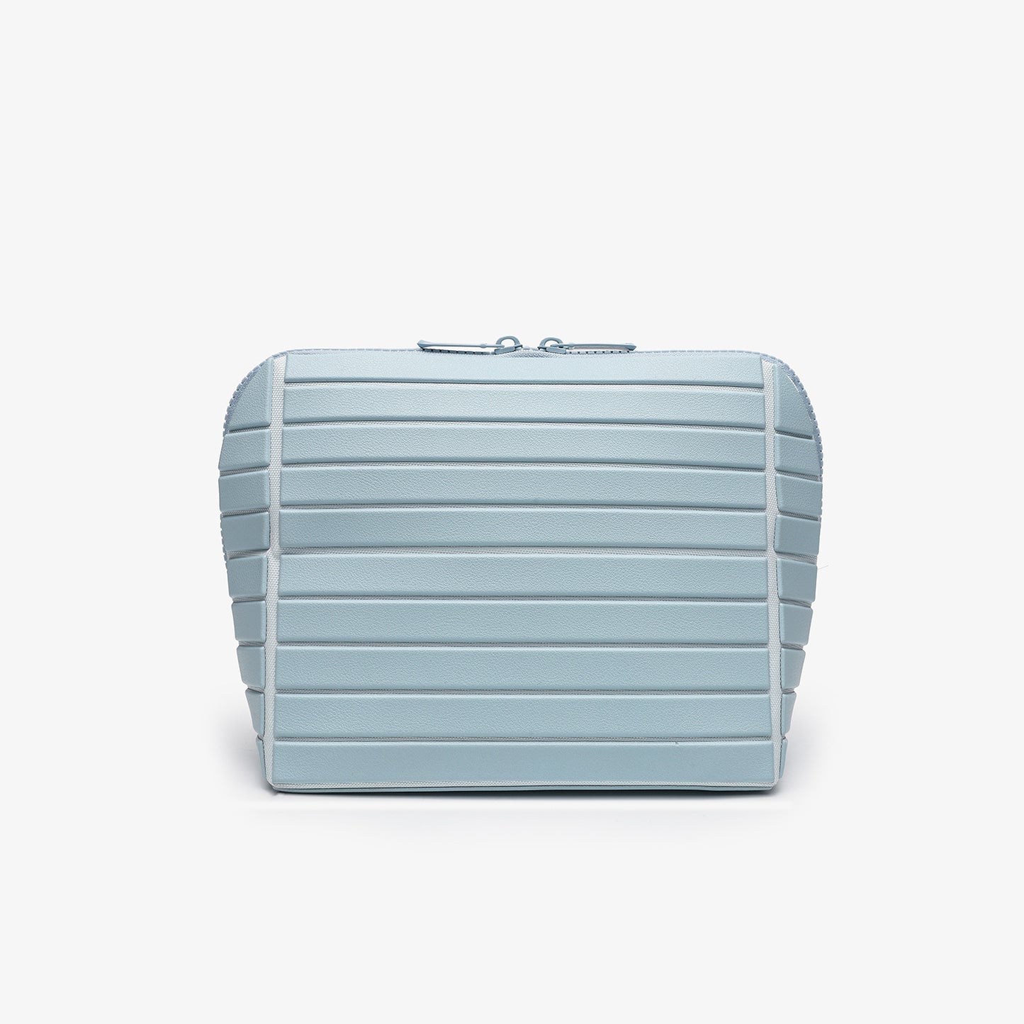 Women’s Large-Capacity Makeup Bag — Travel & Commuting Organizer with Compartmentalized Shell Design and Striped Pattern