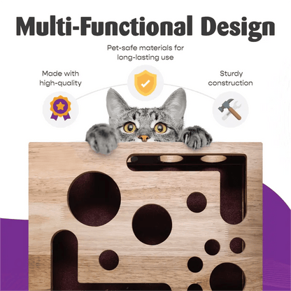 Last Day 49%OFF 🎁🎄Cat Scratch Puzzle Enrichment Box: Nail File Stress Free Alternative to Clippers and Grinders