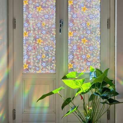 Plant and flower window stickers for glass, decorative decals for bedrooms, living rooms, kitchens, and bathrooms, renovation film