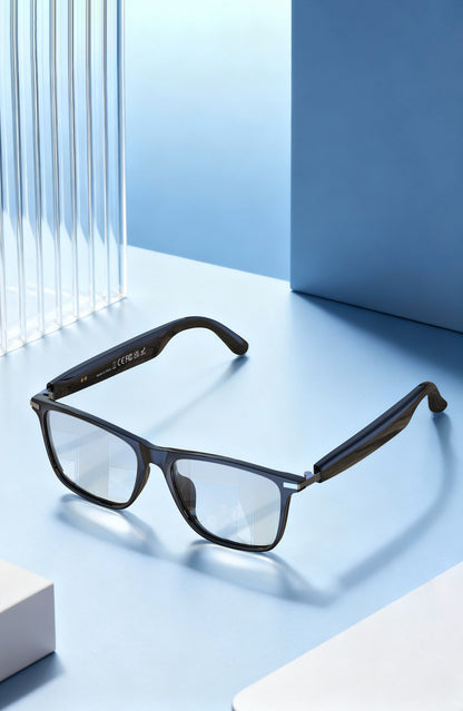 Black Tech AI Translation Glasses for Calls, Music, Bluetooth, Smart Glasses, and Sunglasses