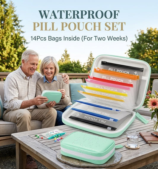 🏆Flash Sale⚡50K+ SOLD! Waterproof Pill Pouch Set-14Pcs Bags Inside
