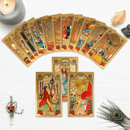 78-Card Gold Foil Tarot Deck: Where Elegance Meets Divination ✨