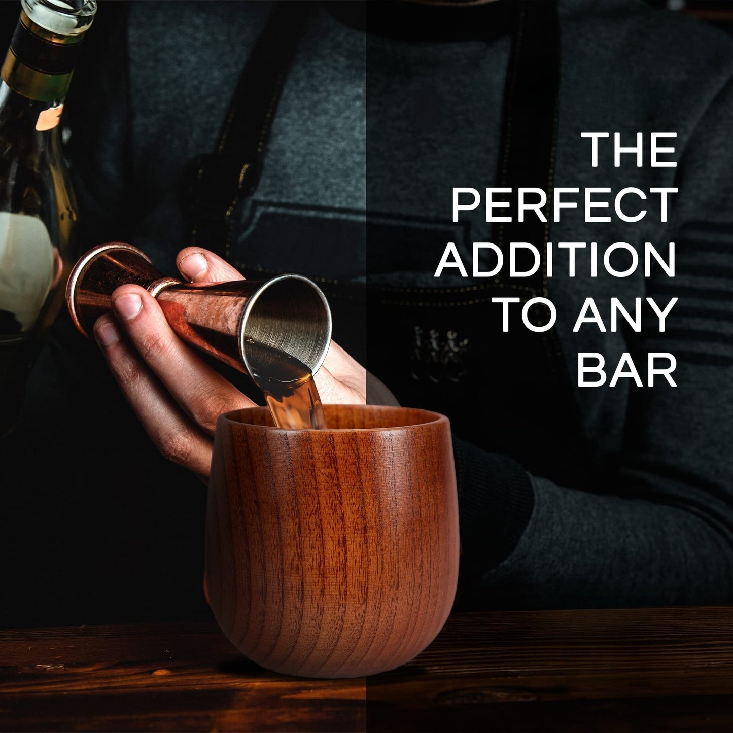 🍵Handmade and Charred Drinking Vessel -Original Wooden Bourbon Drinking Cup