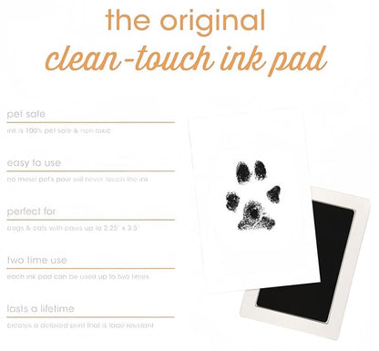 🐾Paw Print Kit for Dogs & Cats - 4-Pcs Mess-Free Ink Pads. 2 Photo Frames | Clean Touch Pet Paw and Nose Print Keepsake Memorial Gift