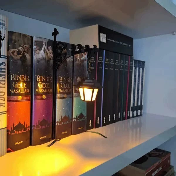 Bring a quiet library atmosphere to your shelves with this miniature hanging lantern for you 📖😍