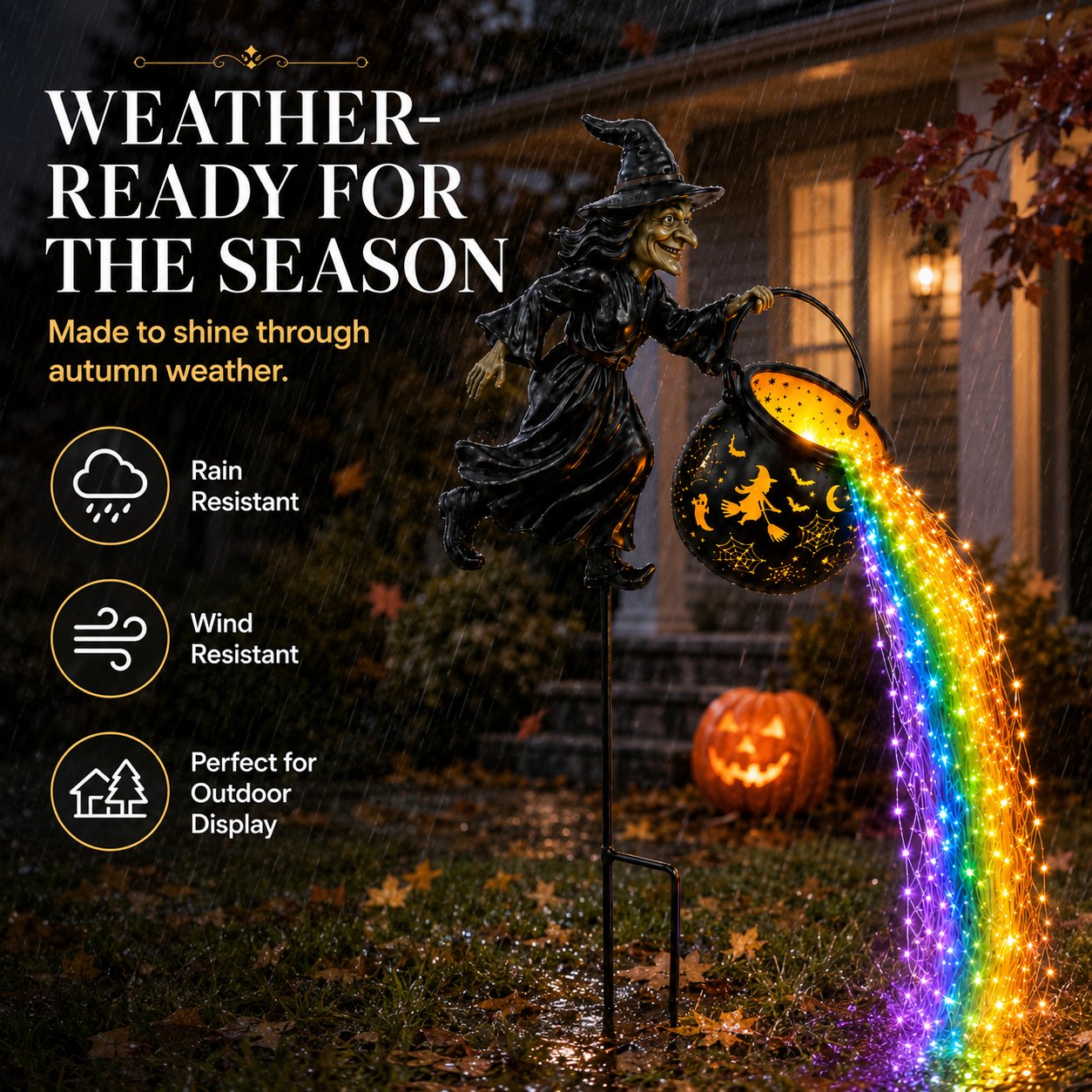 🎃Witch Potion Waterfall Garden Lamp
