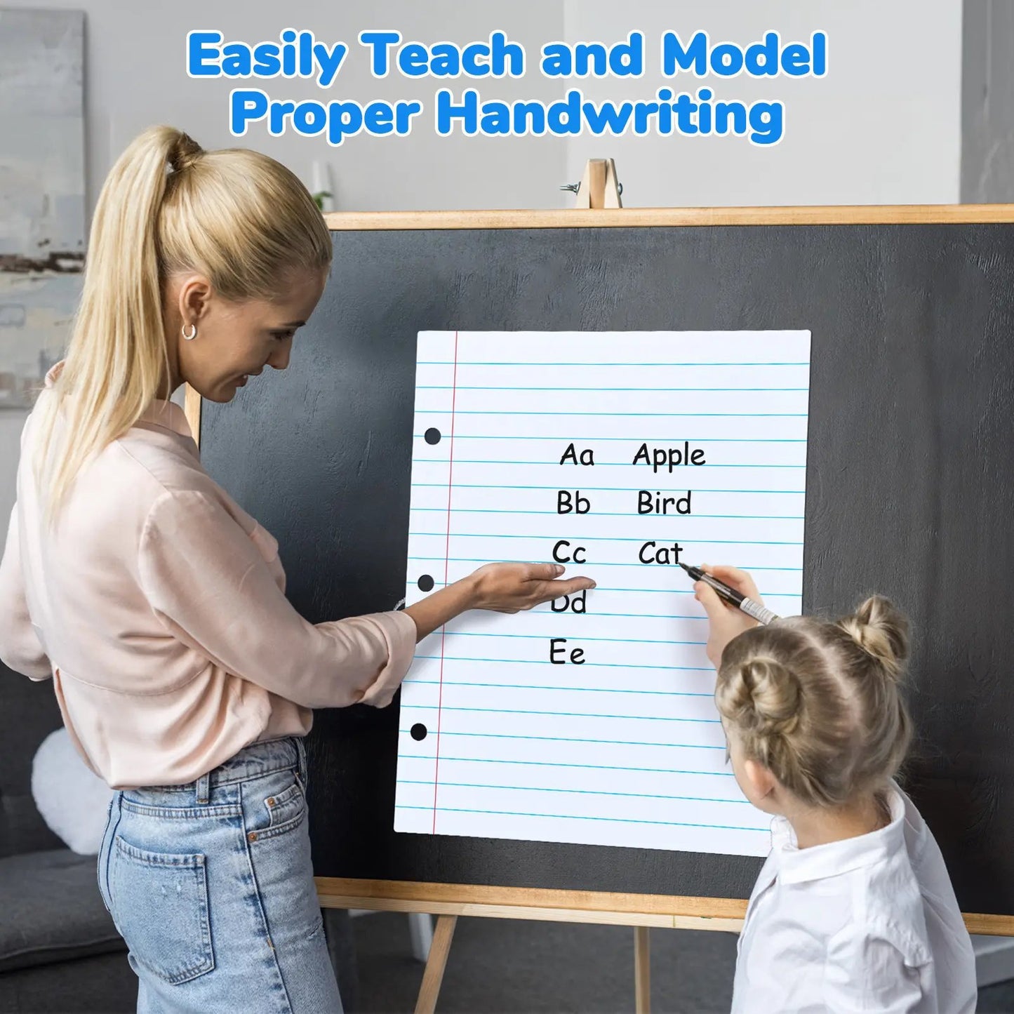 📝✨Giant Magnetic Lined Paper Whiteboard 28 x 22 – 🧑‍🏫💕Perfect for Teaching. Writing Practice. To-Do Lists & Daily Planning( ✨ Write. Wipe & Reus)