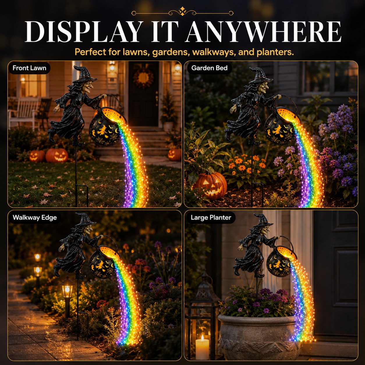 🎃Witch Potion Waterfall Garden Lamp
