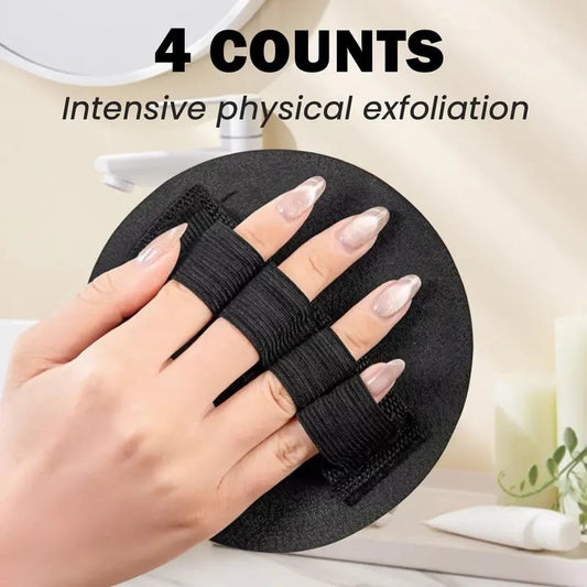 🧽 4-Pack Soft Rubber Shower Scrubber – Gentle Yet Effective. Exfoliates & Cleanses All Skin Types