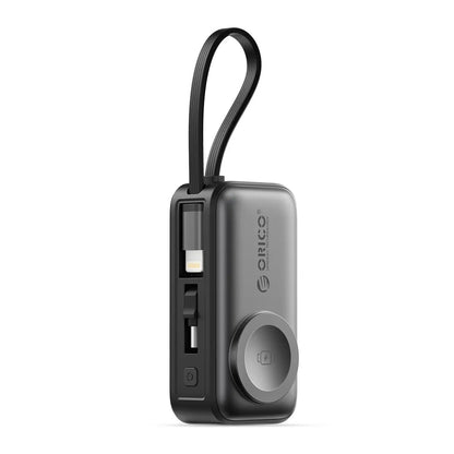 🔋 Orico 3-in-1 Power Bank – Integrated Cable & Foldable Wall Plug – Wireless Watch Charger for iPhone & Android ✈️