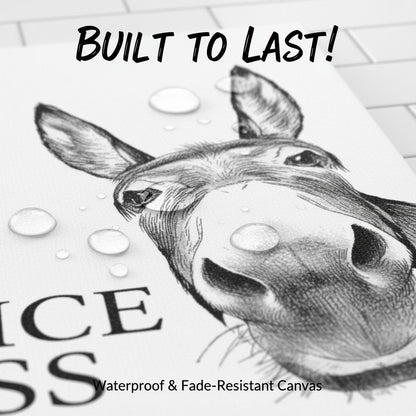 Funny Bathroom Wall Art - Nice Ass Donkey Print