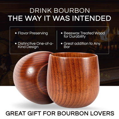 🍵Handmade and Charred Drinking Vessel -Original Wooden Bourbon Drinking Cup