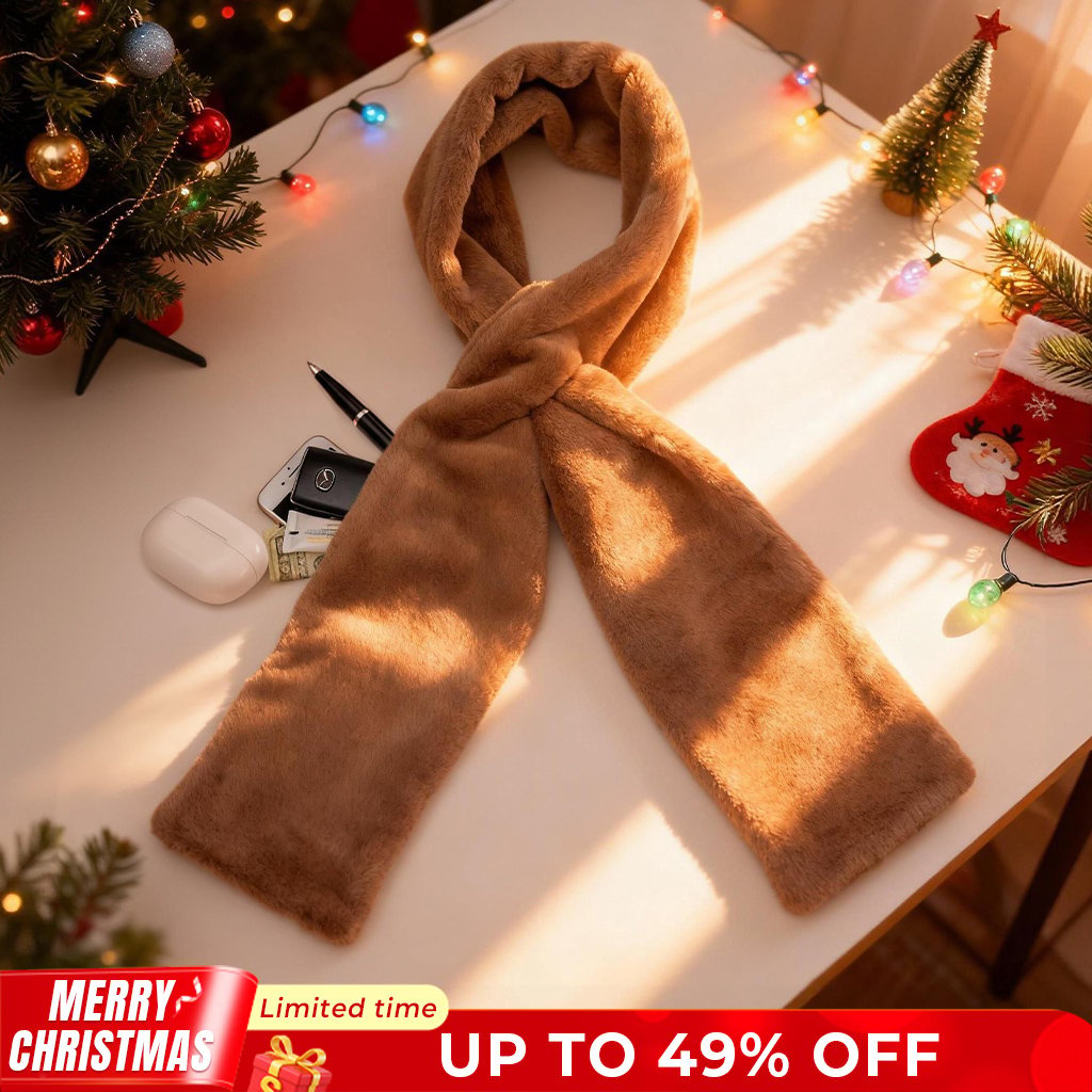 ❄️ Faux-Fur Pull-Through Scarf with Hidden Pocket