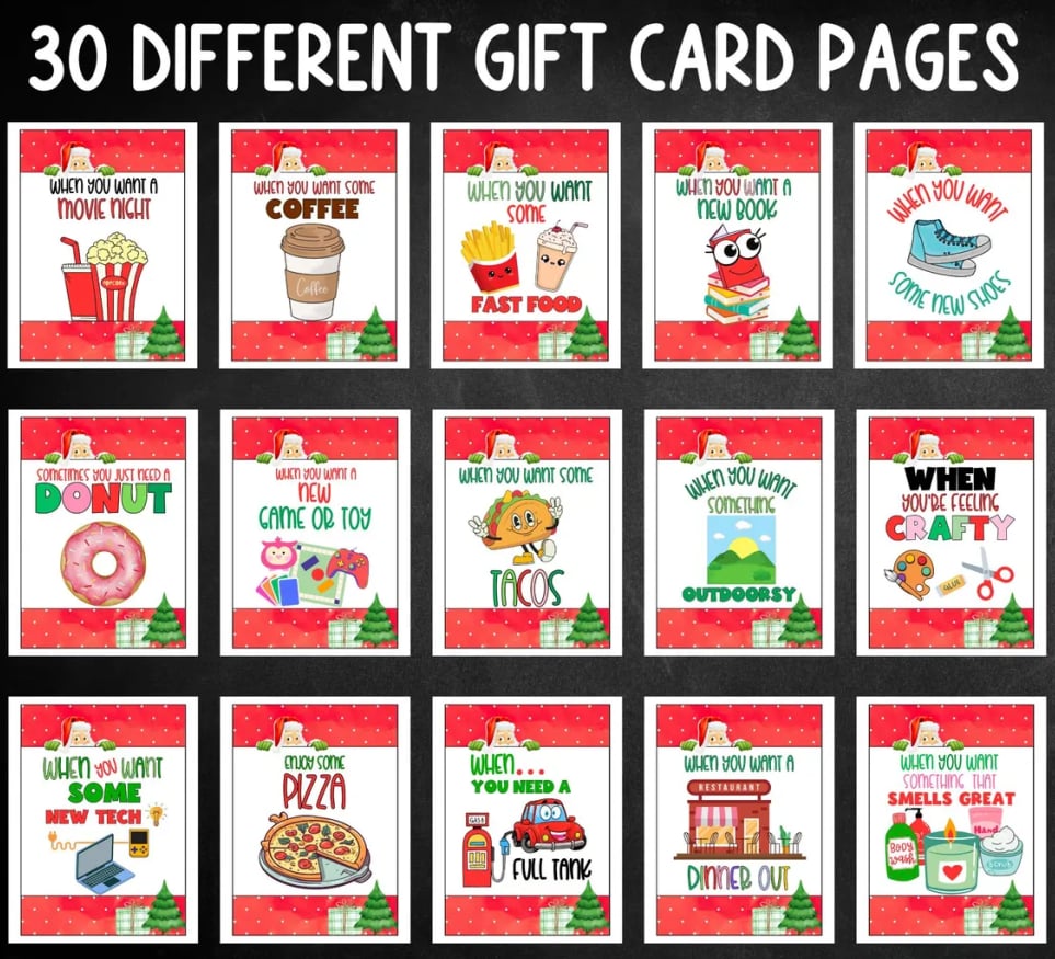 🎅✨The Ultimate Christmas Gift Card Book📚Hardcover-♻️Free PDF Included!
