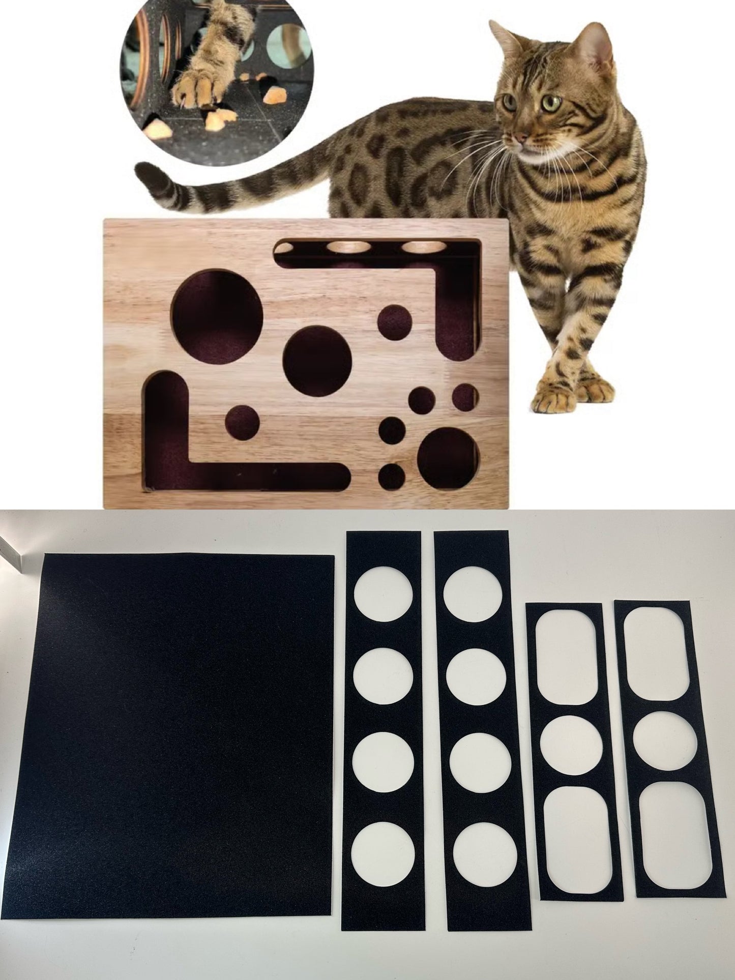 Last Day 49%OFF 🎁🎄Cat Scratch Puzzle Enrichment Box: Nail File Stress Free Alternative to Clippers and Grinders
