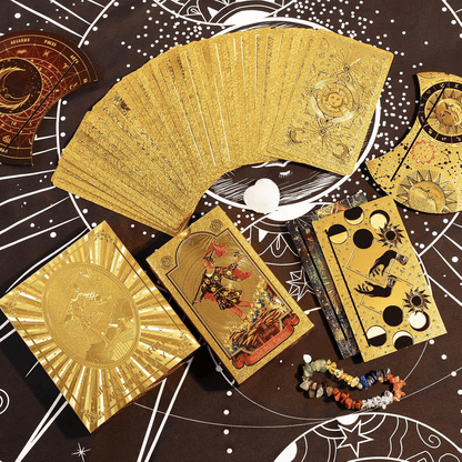 78-Card Gold Foil Tarot Deck: Where Elegance Meets Divination ✨
