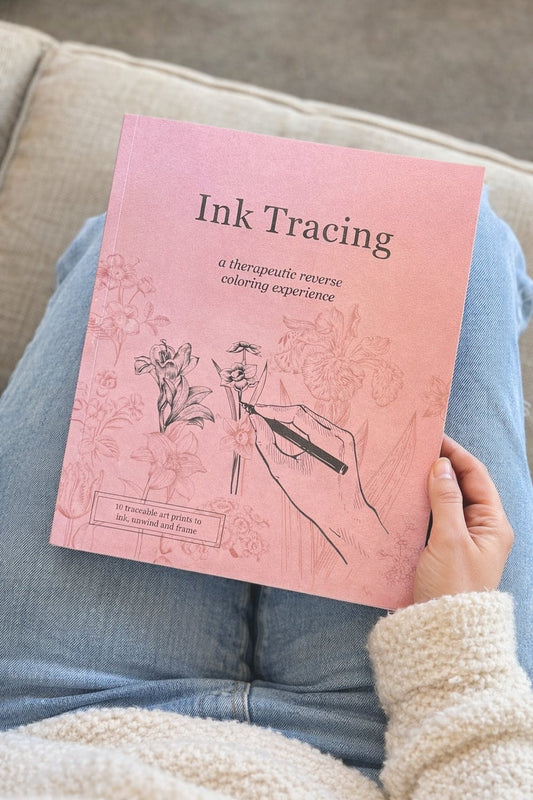 ✍️Beginner-Friendly💕Ink Tracing: A Therapeutic Reverse Coloring Experience (📚Premium Edition | Thick Paper | Easy-Tear. Frame-Ready Pages)