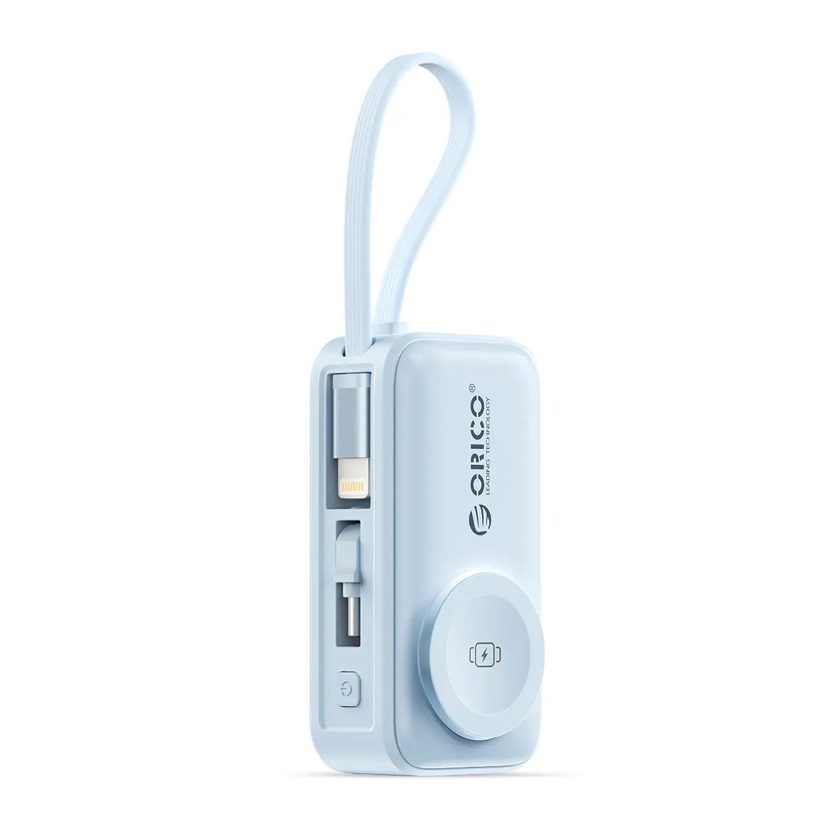 🔋 Orico 3-in-1 Power Bank – Integrated Cable & Foldable Wall Plug – Wireless Watch Charger for iPhone & Android ✈️