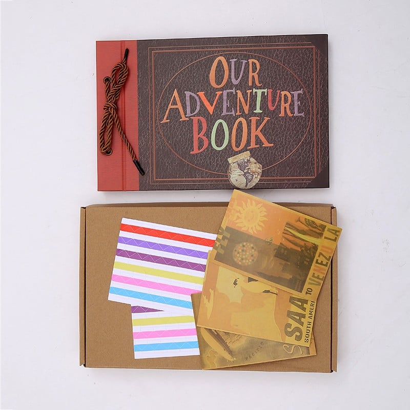 ❤️📚 Our Adventure Book Scrapbook 📸💕 - Retro Style Embossed Letter Cover. Perfect for Travel & Memories 💭