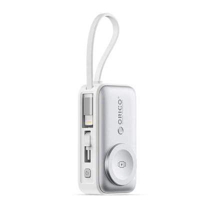 🔋 Orico 3-in-1 Power Bank – Integrated Cable & Foldable Wall Plug – Wireless Watch Charger for iPhone & Android ✈️