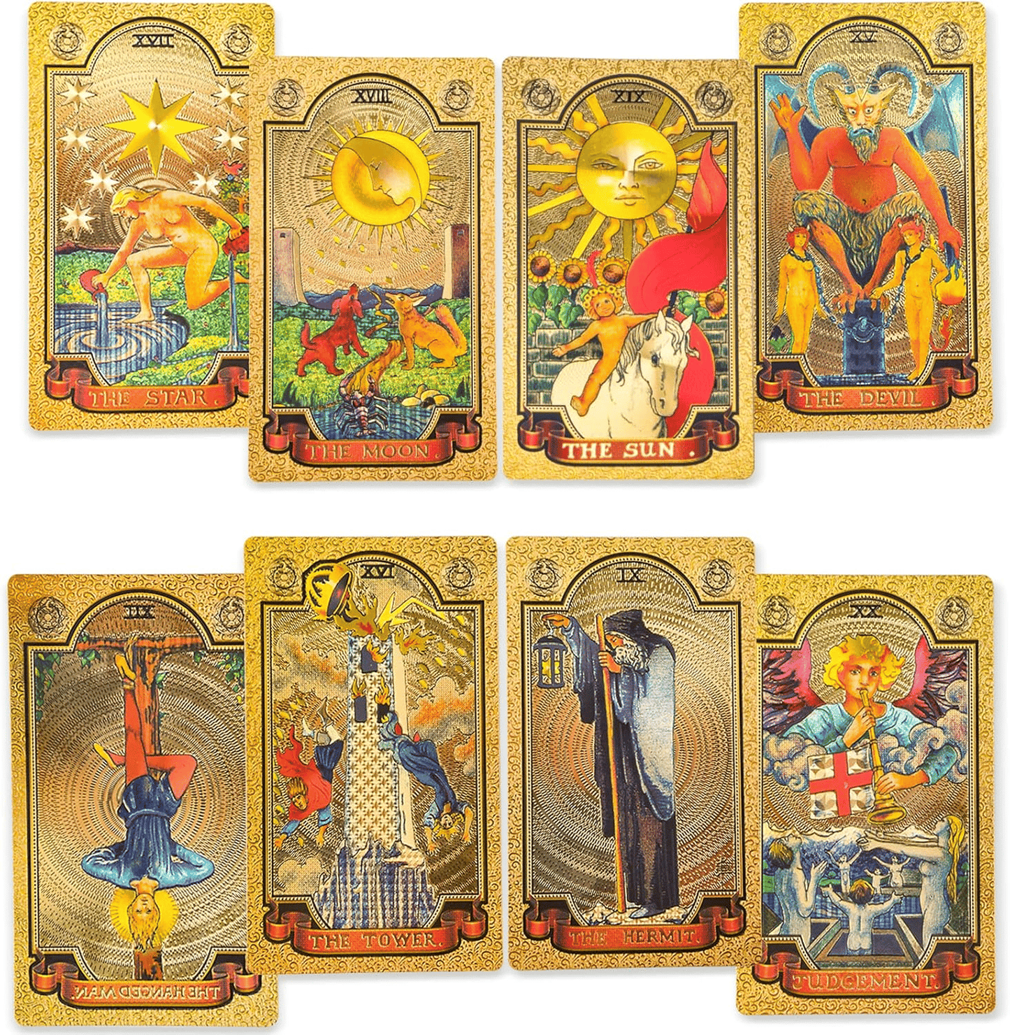 78-Card Gold Foil Tarot Deck: Where Elegance Meets Divination ✨
