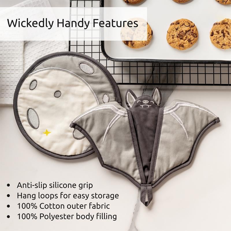 🔥🦇Batlicious Oven Mitts & Pot Holders Set