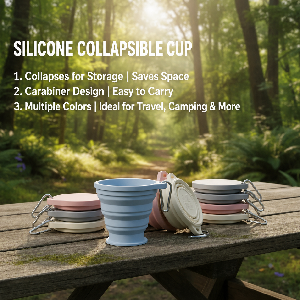 Silicone Folding Cup – Portable, Eco-Friendly Cup for Outdoor Travel