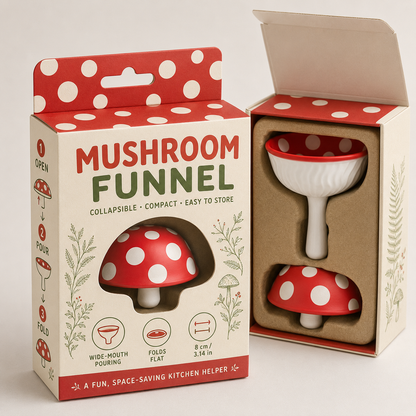 Mushroom-shaped household mini funnel