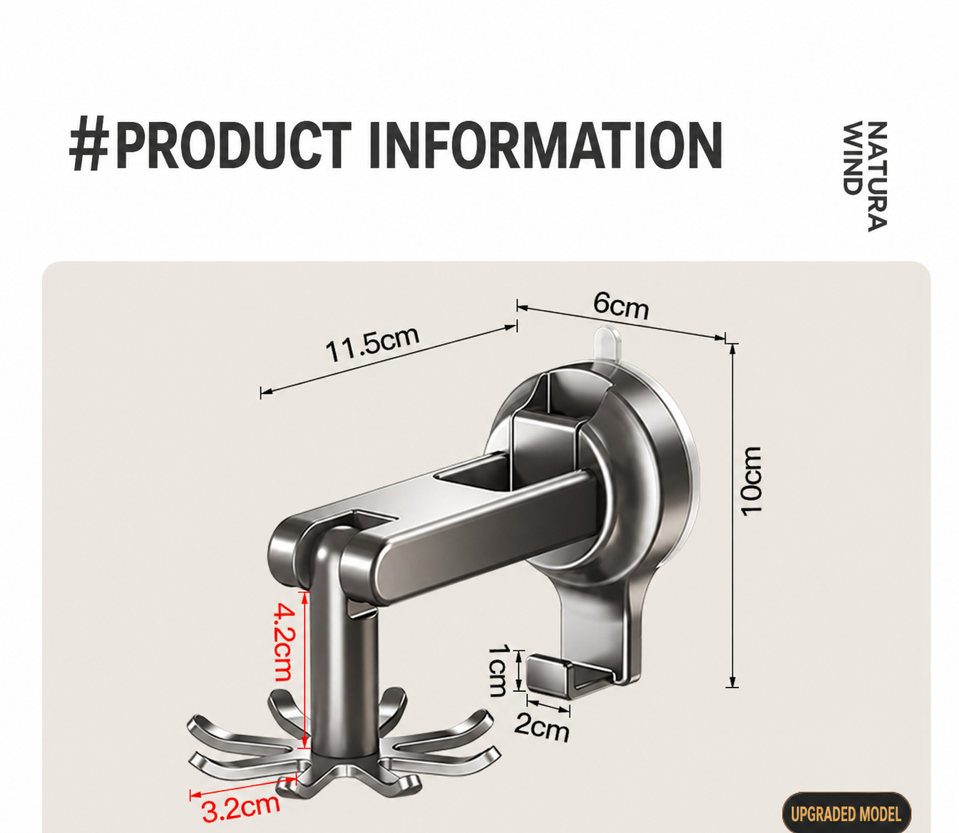 Rotating Hook Multi-Functional Storage Rack