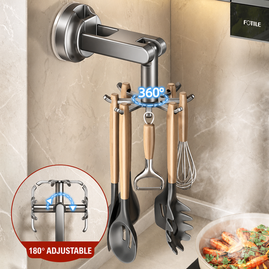 Rotating Hook Multi-Functional Storage Rack