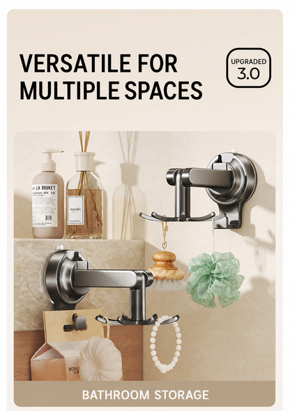 Rotating Hook Multi-Functional Storage Rack