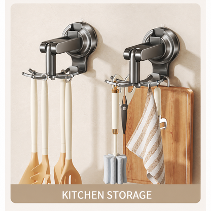 Rotating Hook Multi-Functional Storage Rack