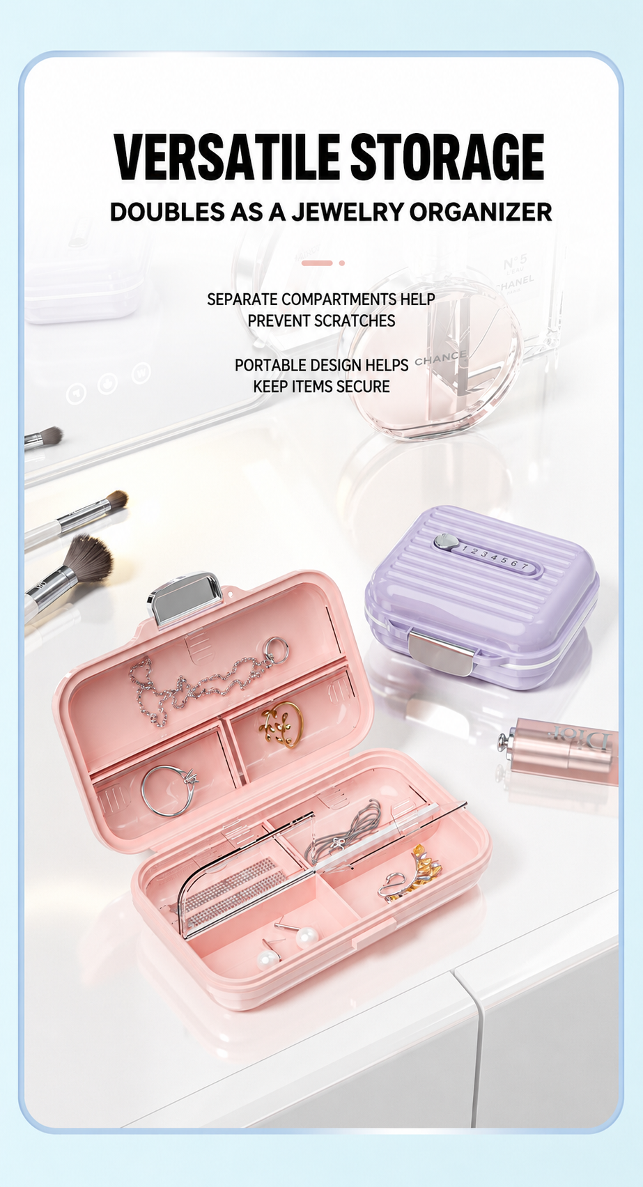 Sealed Mini Portable Compartmentalized Pill Box