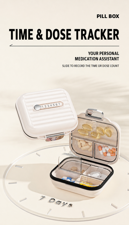 Sealed Mini Portable Compartmentalized Pill Box