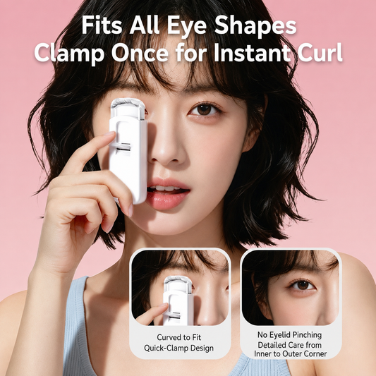 Portable Electric Eyelash Curler with Long-Lasting Curl and Rechargeable Design