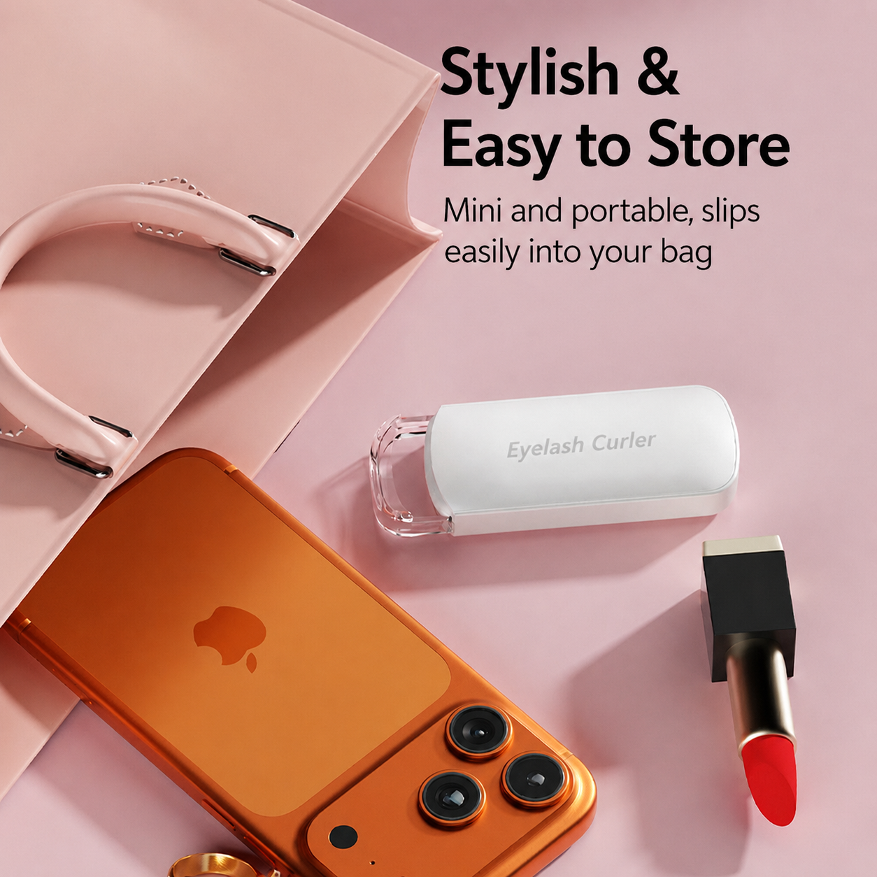 Portable Electric Eyelash Curler with Long-Lasting Curl and Rechargeable Design