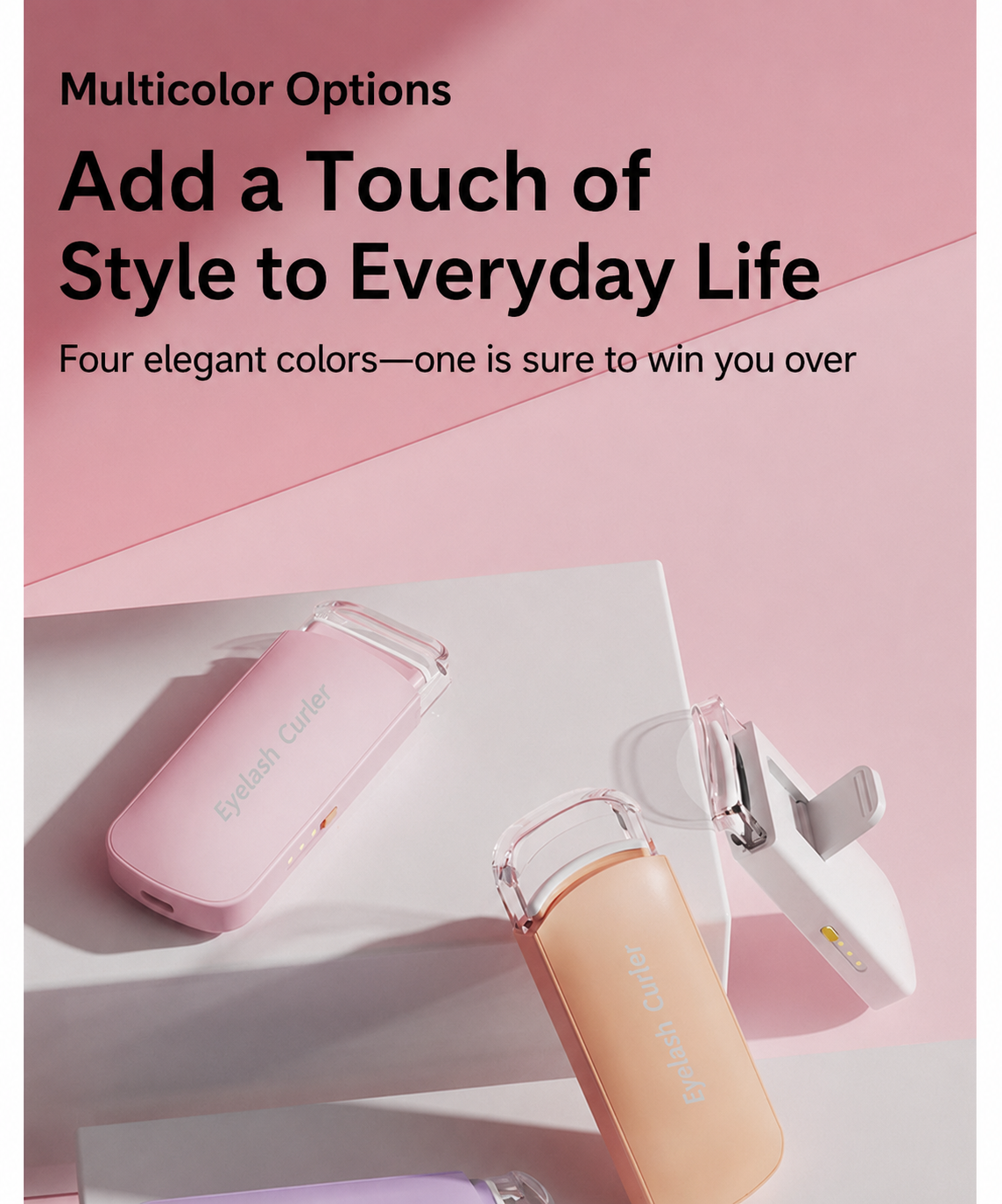 Portable Electric Eyelash Curler with Long-Lasting Curl and Rechargeable Design