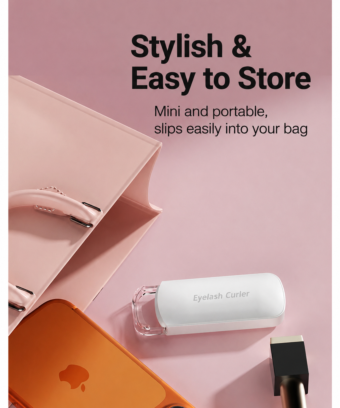 Portable Electric Eyelash Curler with Long-Lasting Curl and Rechargeable Design