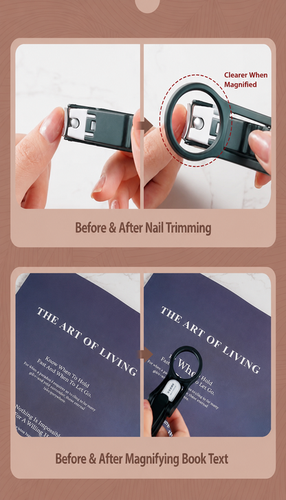 Multifunctional Nail Clipper with Magnifying Glass