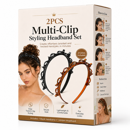 Bun Hairband – Minimalist and Elegant Hair Accessory  (2-piece set)