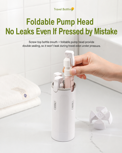Quadruple-Function Shampoo and Body Wash Bottle, Portable Storage Bottle