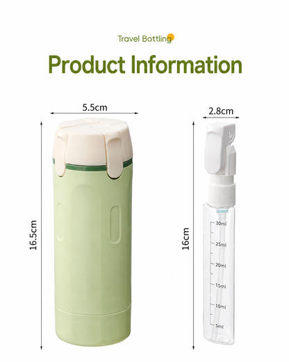 Quadruple-Function Shampoo and Body Wash Bottle, Portable Storage Bottle