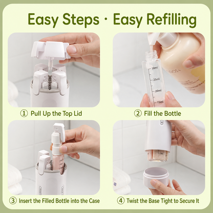 Quadruple-Function Shampoo and Body Wash Bottle, Portable Storage Bottle
