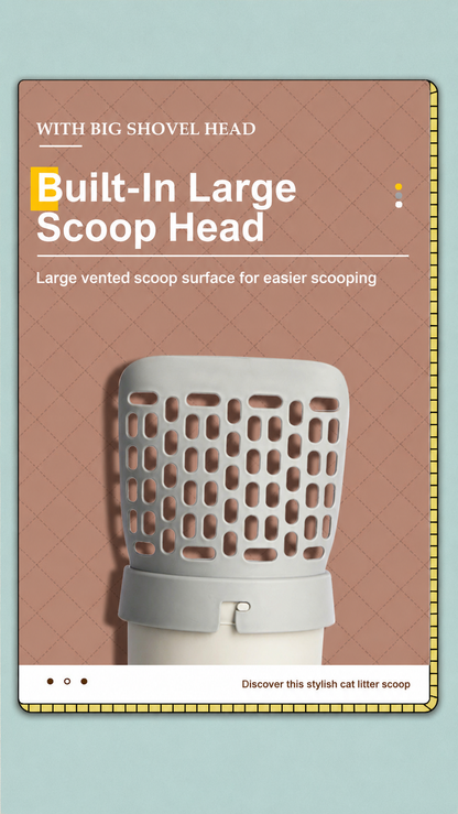 All-in-one cat litter scoop