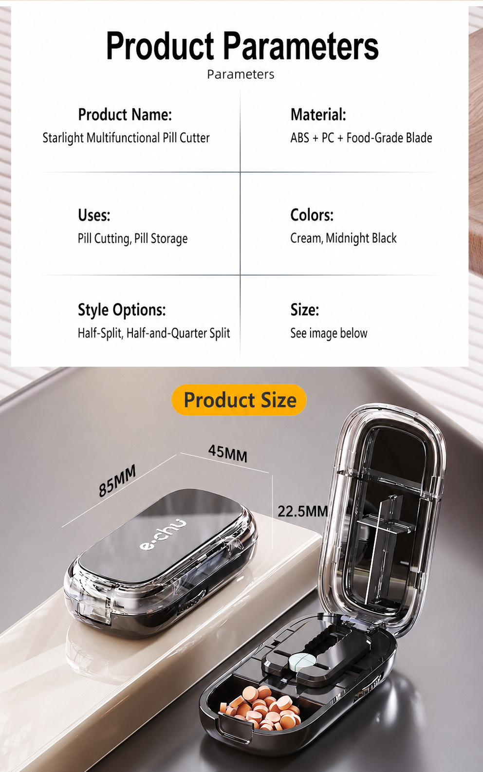 Portable Pill Cutter and Divider