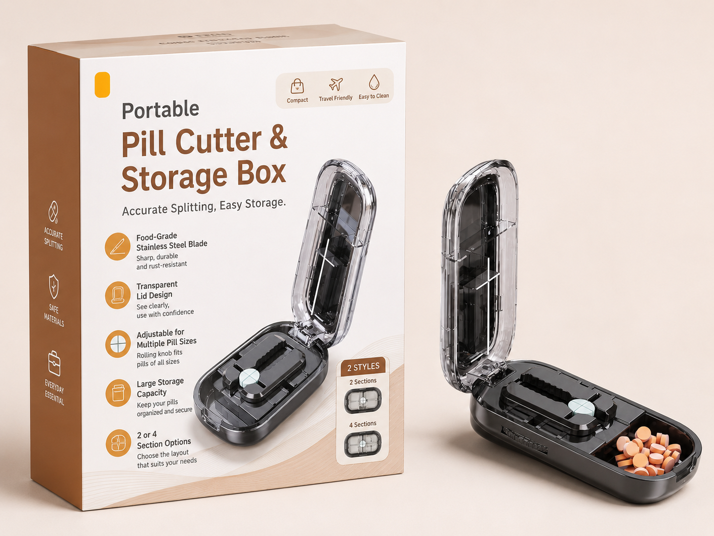 Portable Pill Cutter and Divider