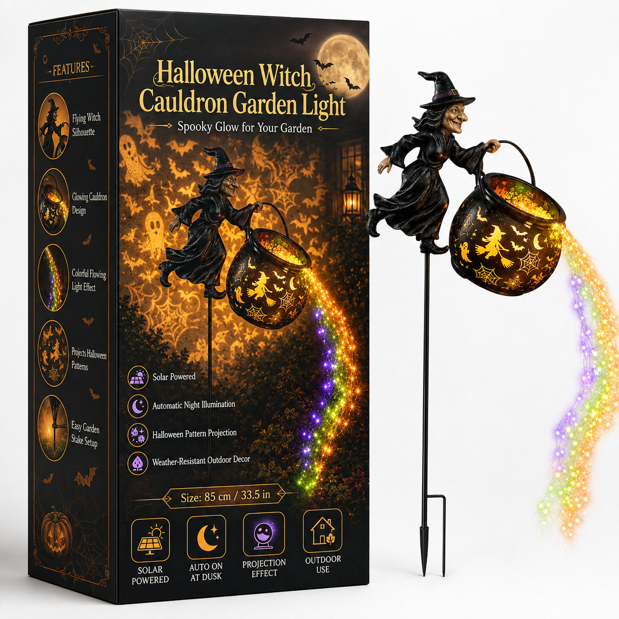 🎃Witch Potion Waterfall Garden Lamp