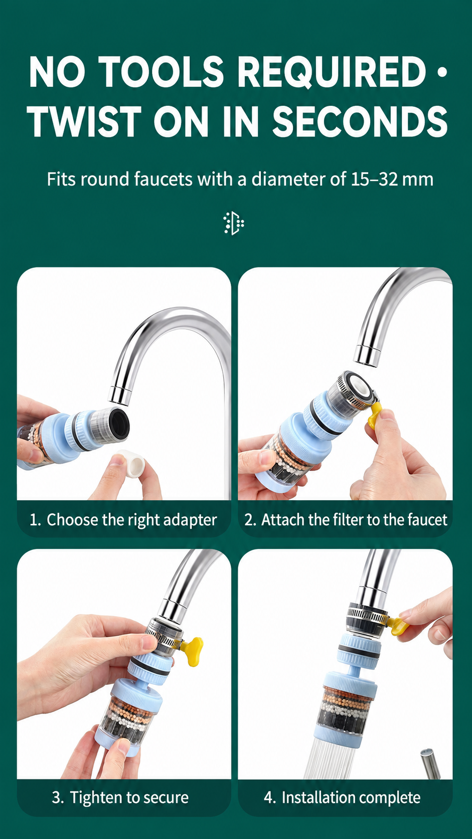 Universal Faucet Filter