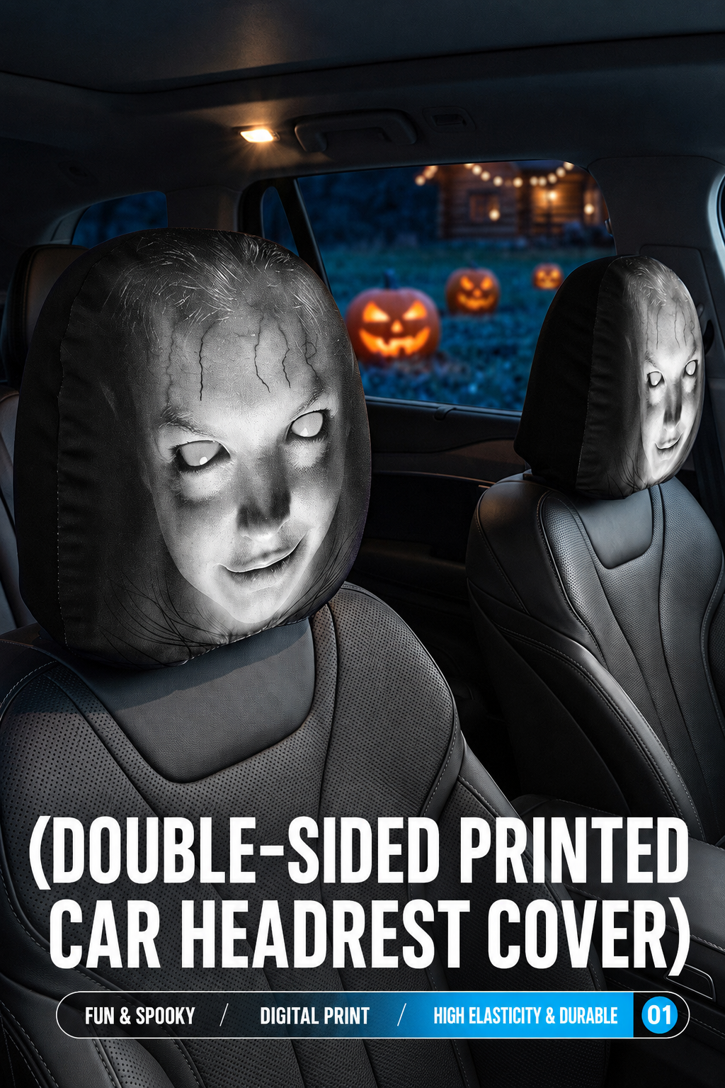 Car-print pillowcase, universal stretchable and fun novelty head cover