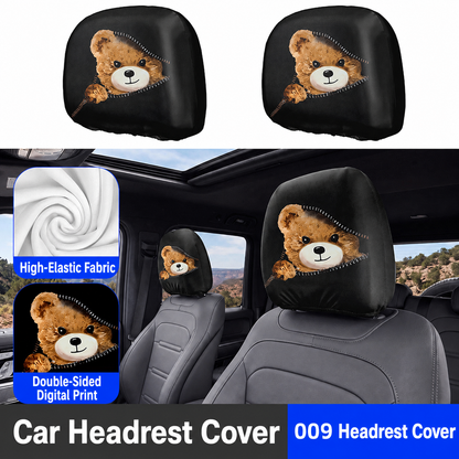 Car-print pillowcase, universal stretchable and fun novelty head cover